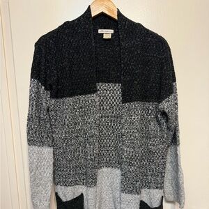 Cotton Emporium Black and Gray Cardigan